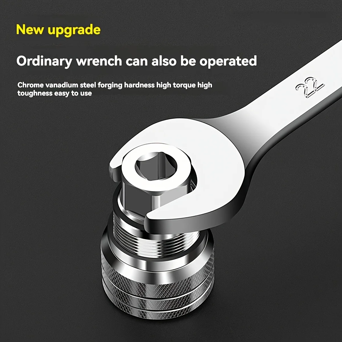 Heavy Duty Adjustable Socket Steel 10-19mm Adjustable Wrench Socket ...