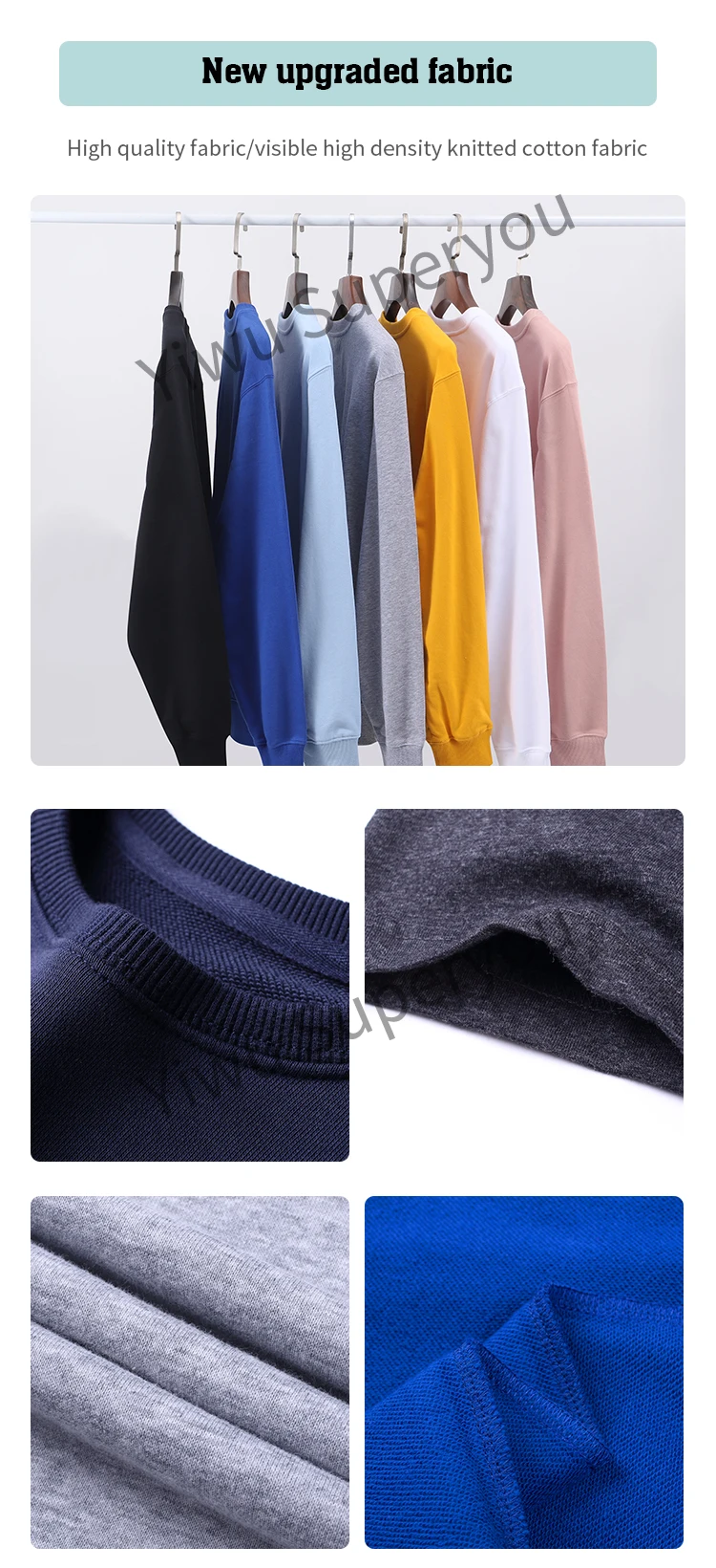 Fashion Plain Black Hooded Sweatshirt Custom Logo Sweatshirt High