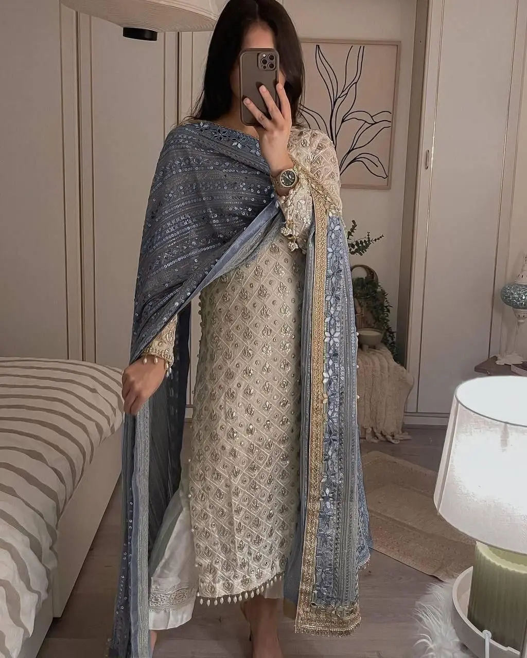 Most Selling Sequence Embroidery Work Salwar Pant with Dupatta for Festival and Special Occasion at Export Price
