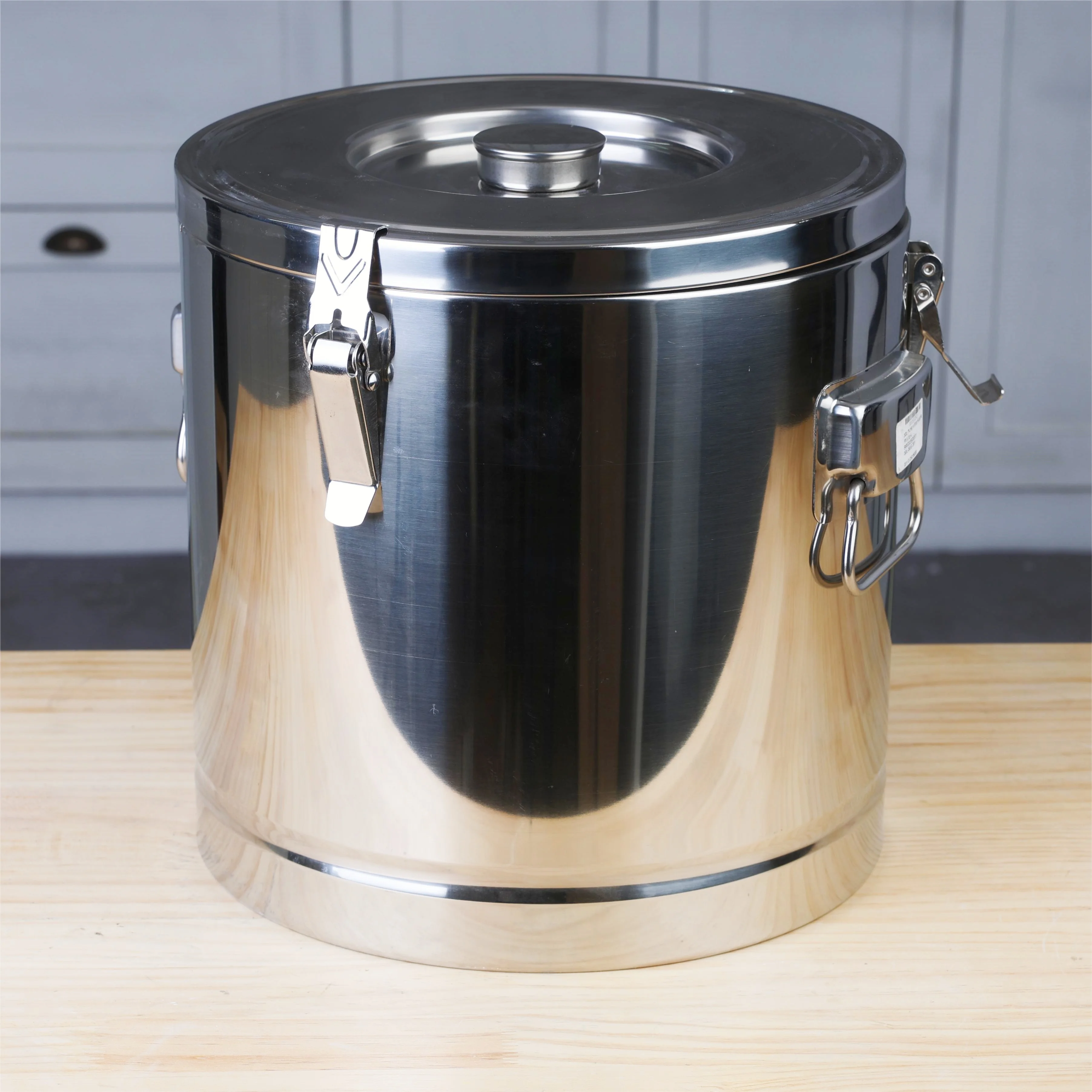 Commercial Cooking Stock Pot Stainless Steel Double Wall Large Capacity Thermal Insulation Barrel Foam Bucket_2