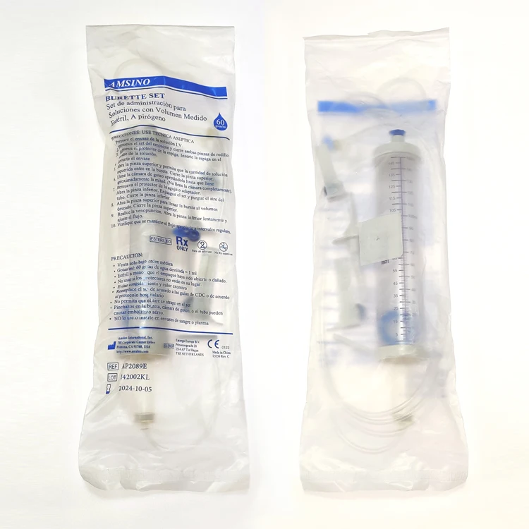 Burette Iv Infused Set Medical Micro Drip Ce Adult And Pediatric 100ml
