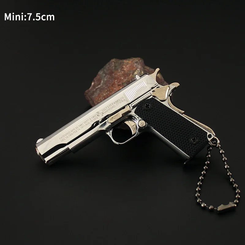 大人のためのリアルな1911ガンキーホルダーメタルピストルモデル