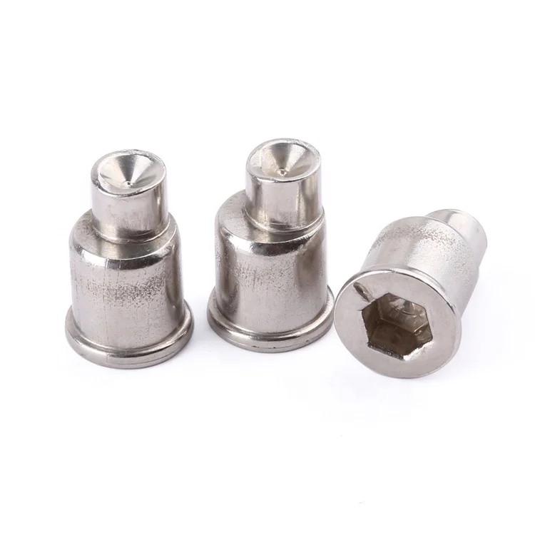 Customization fasteners hex socket off-center rivet stainless steel screws for doors and windows