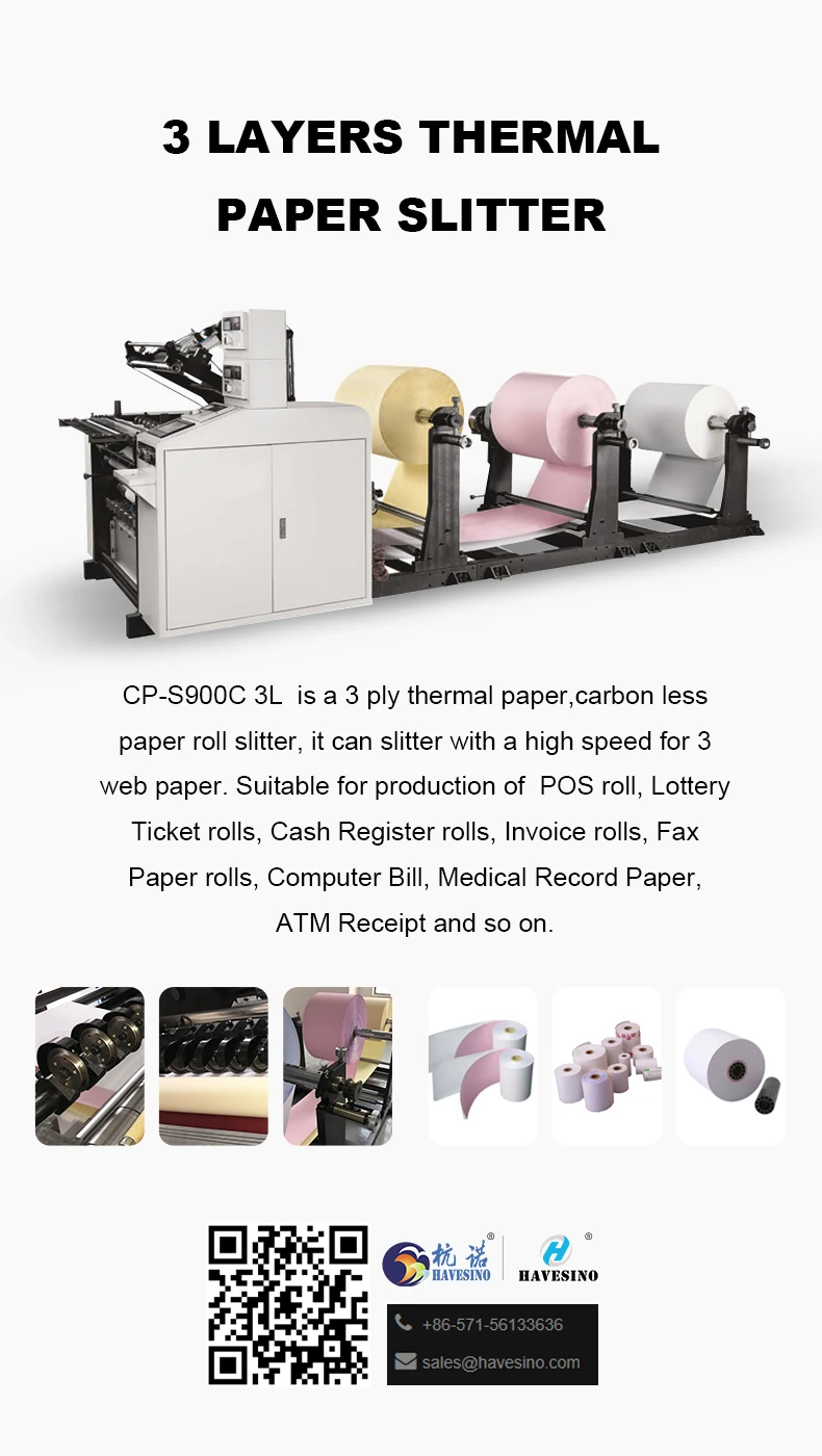 Lottery Ticket Slitting Machine Rolling Paper Cutting and Rewinding Machine Delta PLC Core  Thermal Paper Slitting Machine