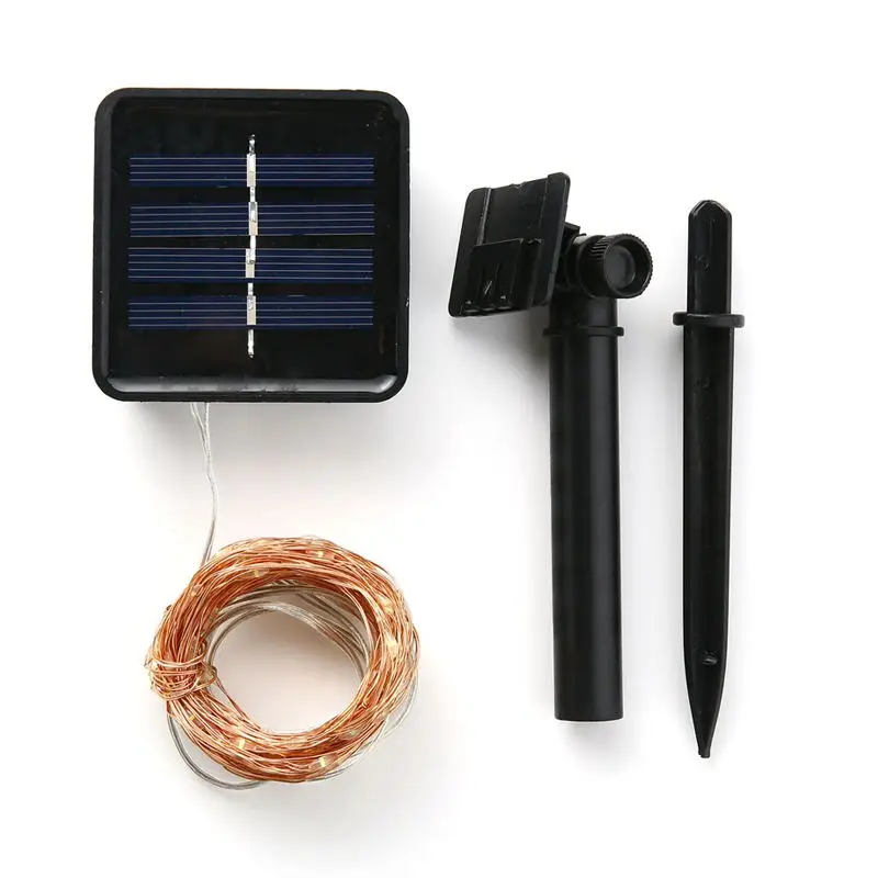 Waterproof Led Solar 5m/10m/20m Copper Wire Christmas Tree Fairy Solar String Light Garden