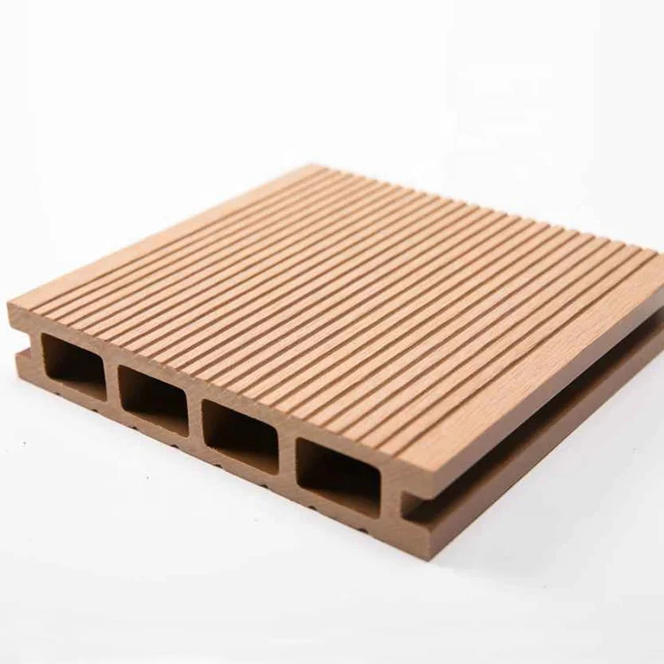 20ft Container 3D Deep Embossing Double Sided Wood Plastic Composite Patio Deck Tiles Flooring