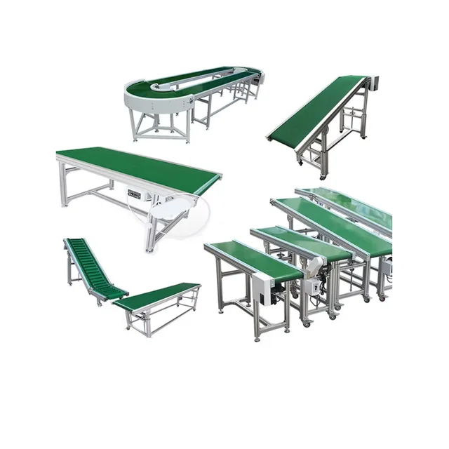 Factory Supply PVC Belt Stainless Steel Continuous Flat Table Loading Belt Conveyor for Grain Product Making Machine