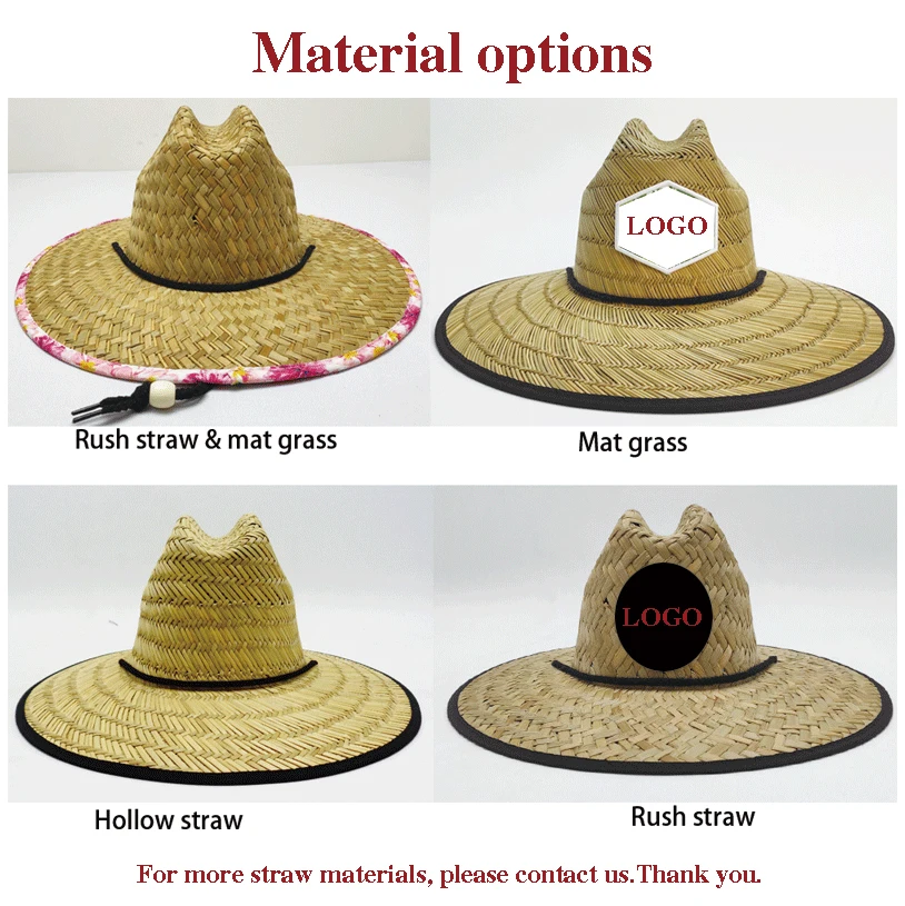 UPF 50+ Lifeguard Straw Hat - Protection & Style for Men