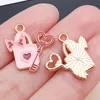 1 19x18x1mm-25163-11g-bolso con lazo y llave de amor color melocotón rosa
