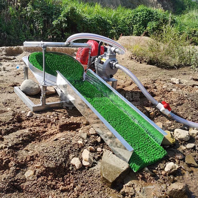 Gold Washing Plant Mini Portable Gold Vibrating Sluice Box With Gas