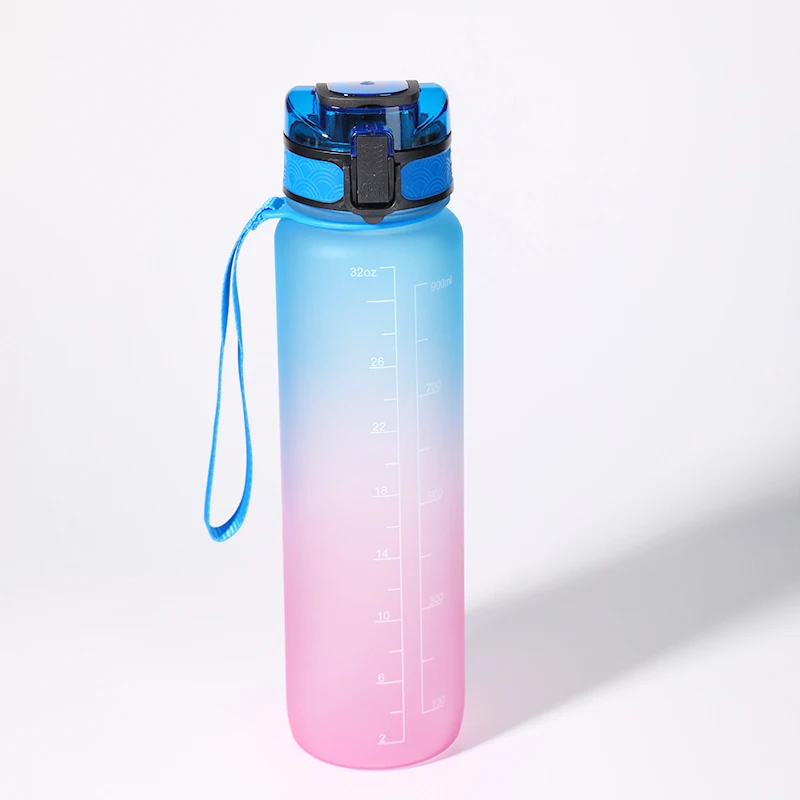 amazon hot sale 32oz eco friendly  cool color changing tritan water bottles for gym/sport/tour with motivational time marker