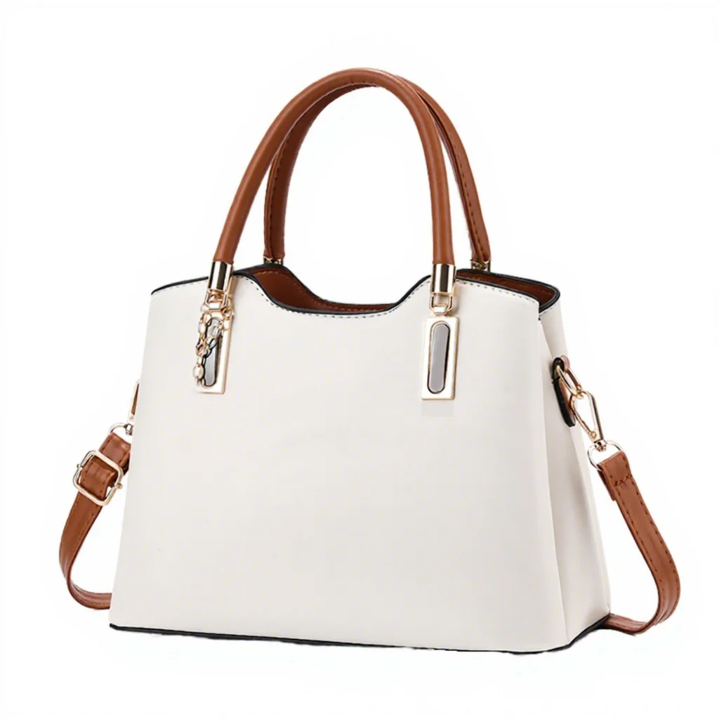 Women's PU Leather Handbag Set - Tote & Crossbody