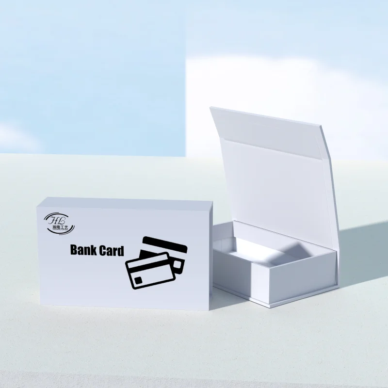 product magnetic foldable gift card packaging box luxury black custom  credit card gift boxes soft paper paperboard boxes-5