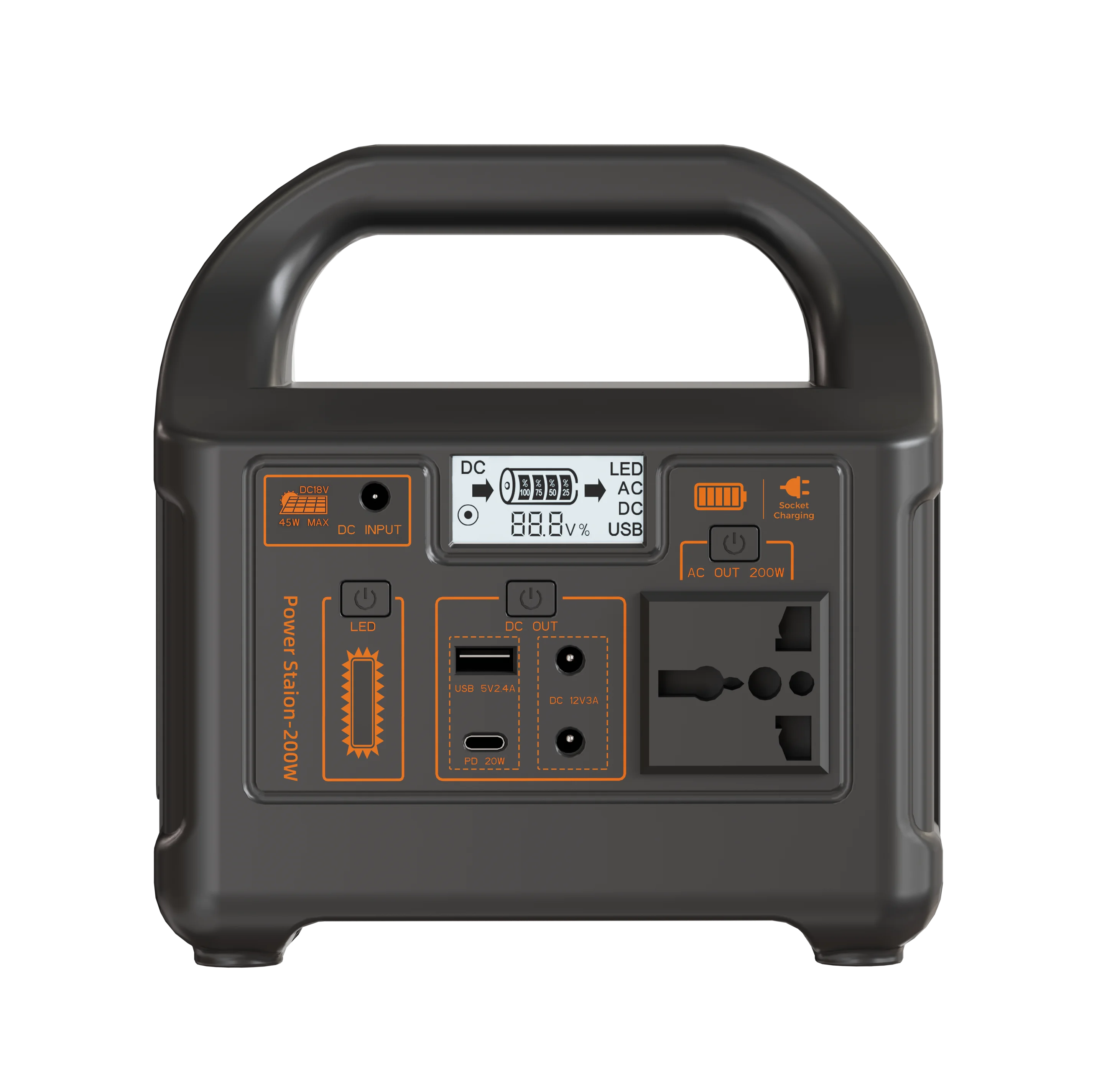 Outdoor Mobile Power Supply 220V, Portable Small Outdoor Power Station for  Camping and Emergency Use, Power Supply with Socket