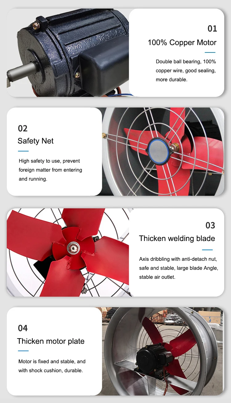 Speed Super Industrial Fan, Axial, 110V, Stainless Steel - detail 18