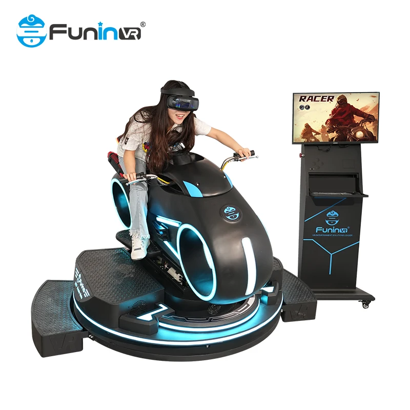 New Rotating Motorcycle Racing Vr Simulator Car Amusement 3D Driving Car Racing Simulator Arcade Game Machine Screens Vr Racing