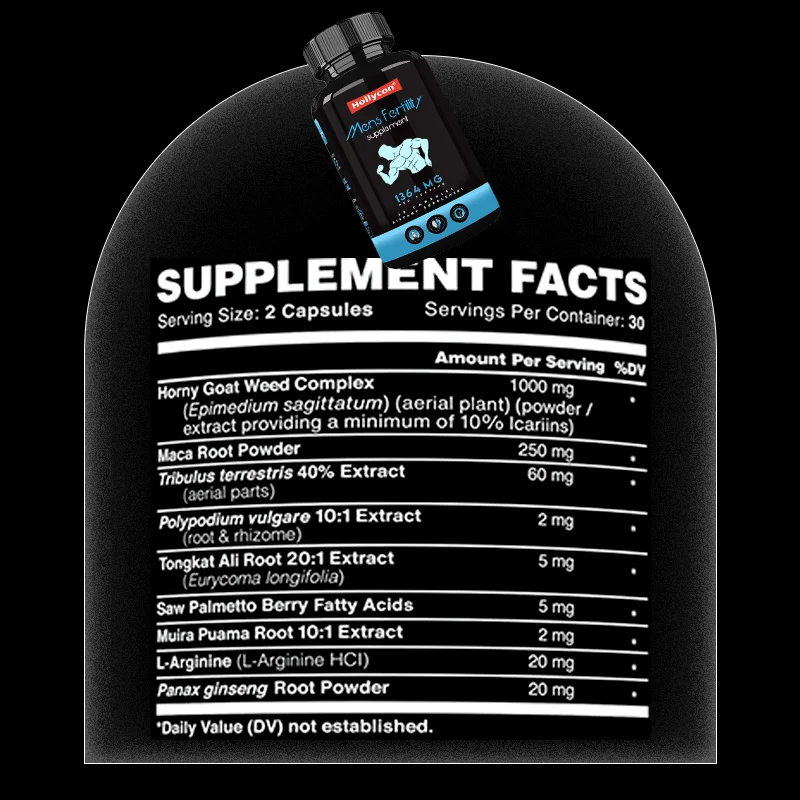 OEM Processing Bulk Male Enhancement Pills Herbal Supplements for Libido Enhancement Sperm Movement Support Energy Drive