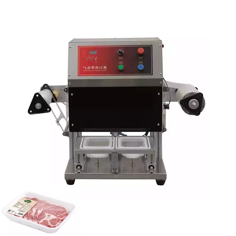 New Multi-Function Bento Packaging Machine for Restaurant Takeaway Paper Fruit Fish Food Lid Tray Sealer