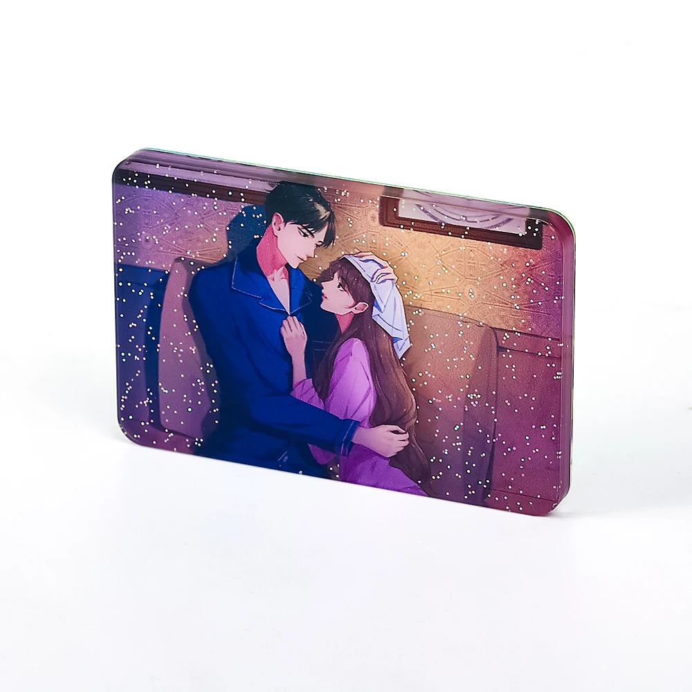 CNAWO Custom Logo Engraved Solid Clear Anime Acrylic Block UV Printing Photo Display Cube Lucite Metal & Plastic Material