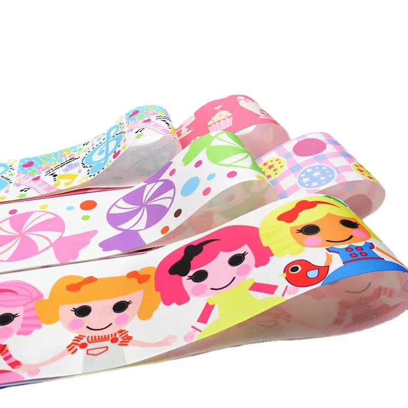 Factory Custom Printed Grosgrain Ribbon  Webbing Satin Bows Digital Printing Ribbon