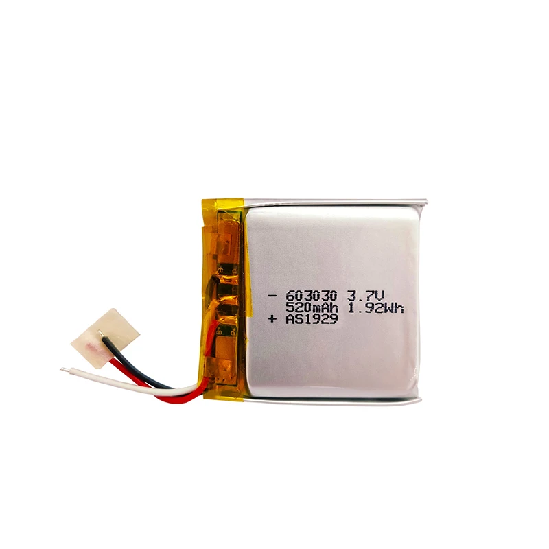 3.7V 520mAh 603030 Lipo Battery Rechargeable Lithium Polymer with UL/KC Certified