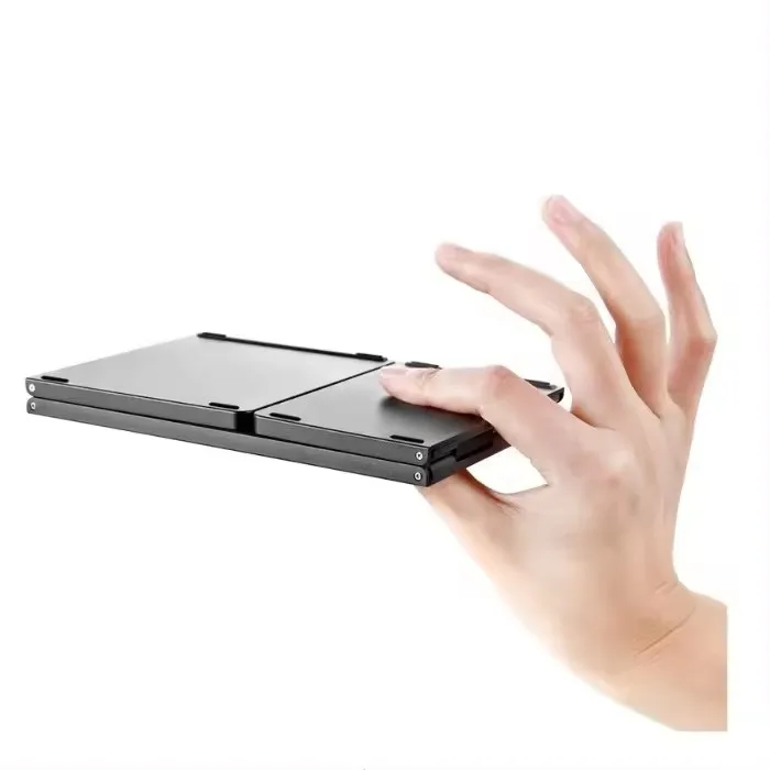 NEW Mini Wireless Keyboard With Touchpad BT Office Portable Magnetic Triple Folding Keyboard for Windows Android IOS iPad Phone
