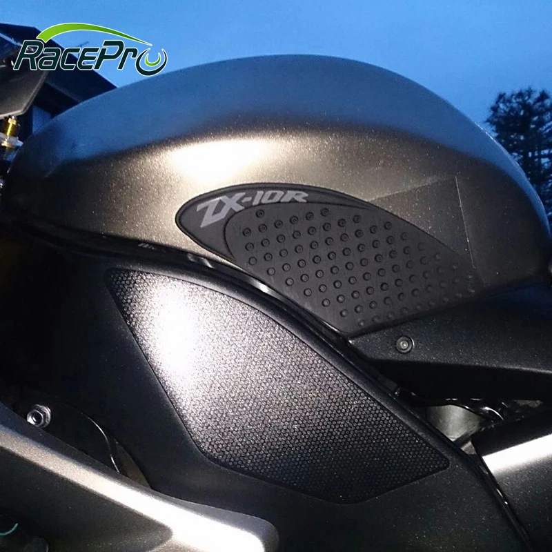 RACEPRO RP0920-3031B Motorcycle Protector Tank Pad Sticker Gas Knee Grip Traction Side Decal for Kawasaki ZX-10R  2006-2007