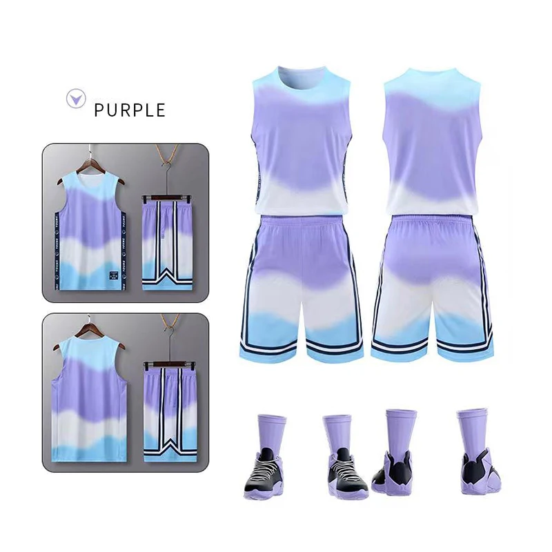 Oem Custom Basketball Jersey Uniform Set Design Color Training Sublimation Sportswear Man Basketball Uniform