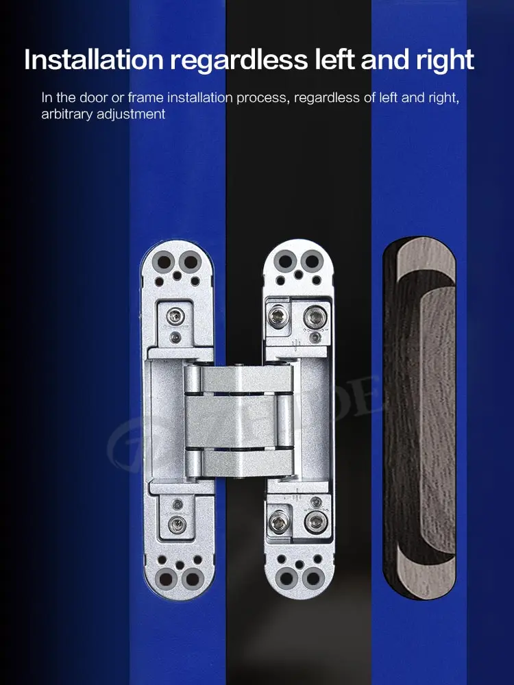 3d Invisible Adjustable Concealed Hinge Heavy Duty 180 Degree Folding