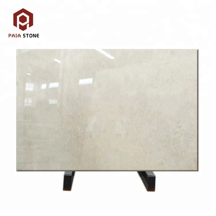 Naturlig beige cremegul Marfil marmorplade til gulvflise