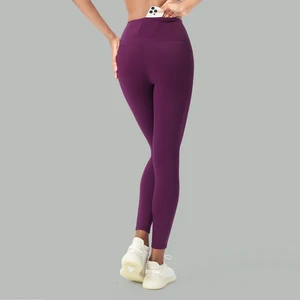 Compression Gym Pants Sports Leggings with Pockets Fitness Yoga Wear Stretch Fitted High Waist Leggings for Women High Quality