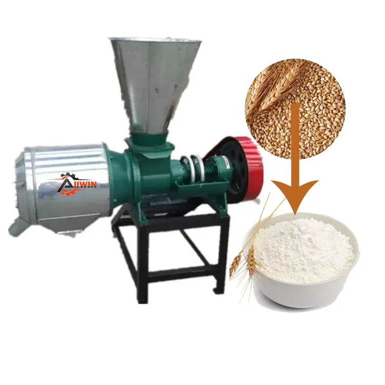 Automatic Small Scale Wheat Flour Milling Machine for Home Use Farm New Used Motor Gear Engine Producing Powder Final Product