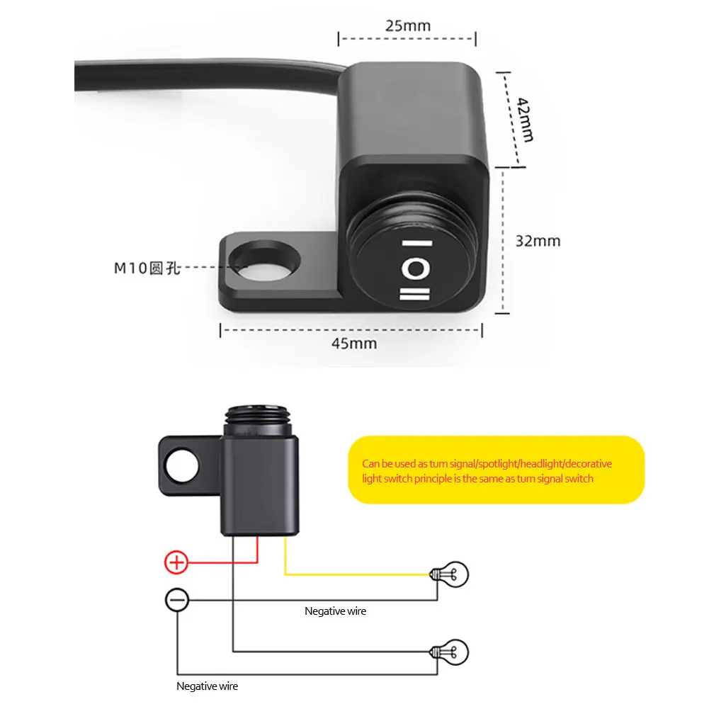 IP68 изменение мотоцикл алюминиевый сплав зеркало заднего вида сиденье фара прожектор двойная прошивка рулевого мульти-функциональный