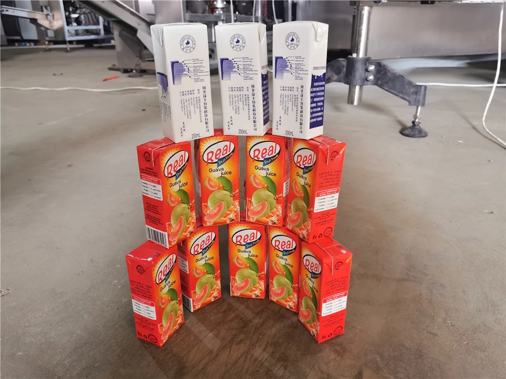 Sinopes Packaging Brick Carton Box Logo Packing Board Aseptic Paper