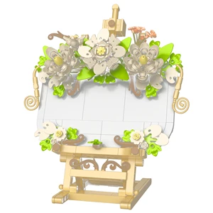 EPT Decoration Construction Educational DIY Desktop Table Artificial Flower Table Building Blocks Brick Toy Sets for Children