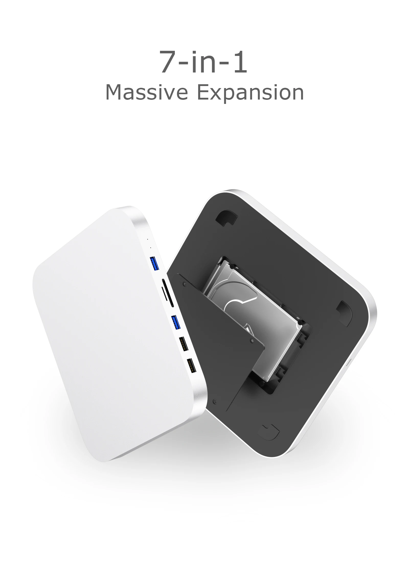 OEM/ODM M1/M2対応 シルバーUSBドッキングステーション Mac Mini 2020 