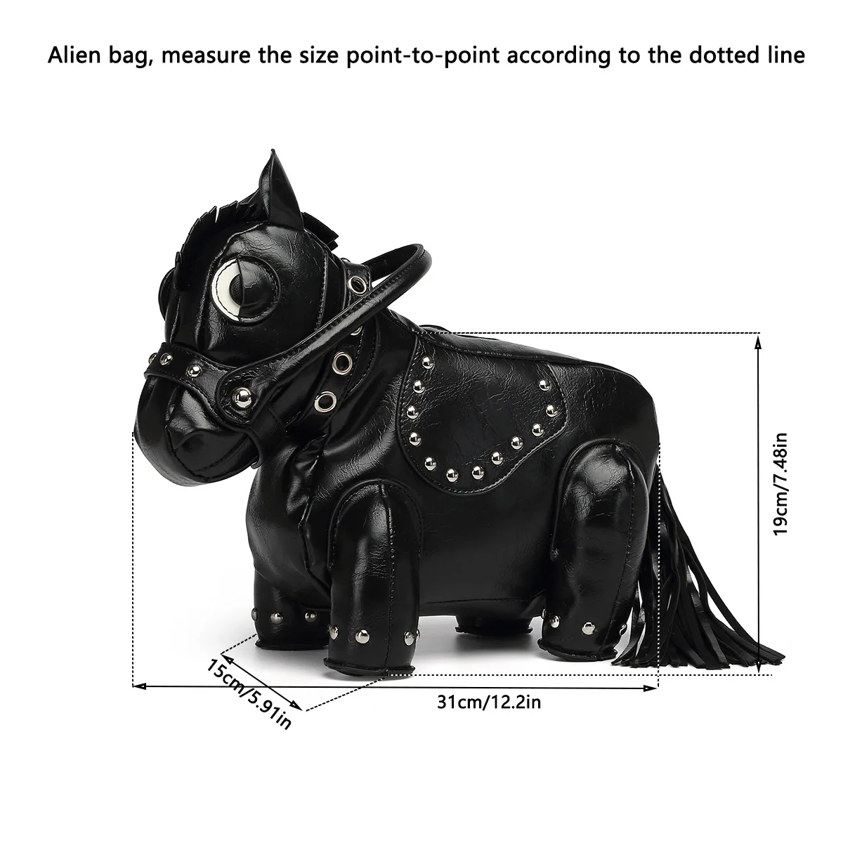 Women's Horse Shoulder Bag Animal Shape Creative Bag for Children Cute  Animal Crossbody Purse Customize LOGO Traveling Handbags