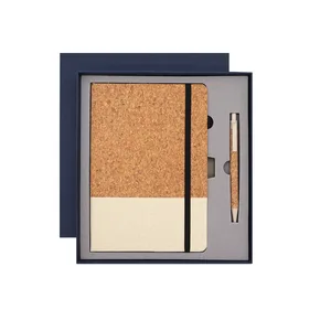 2026 2026 Eco Friendly Cork and Linen Notebook Set Custom Company Corporate Promotional Gift Items Set Business Stationary Set