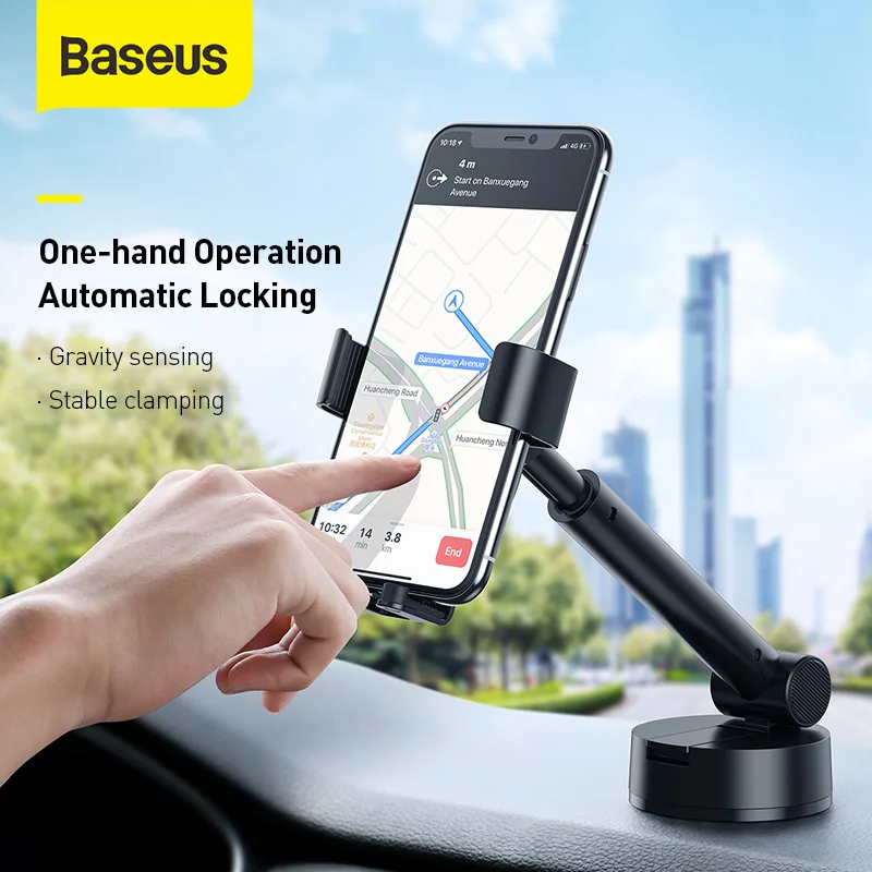 Baseus Simplism With Suction Smartphone Dashboard Gravity Car Mount Holder