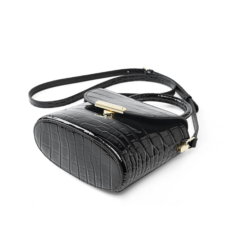 Fashion Design Factory Supply Customize Crocodile Pattern Leather Crossbody Shoulder Cow Leather Bag for Women’s Shoulder Bags