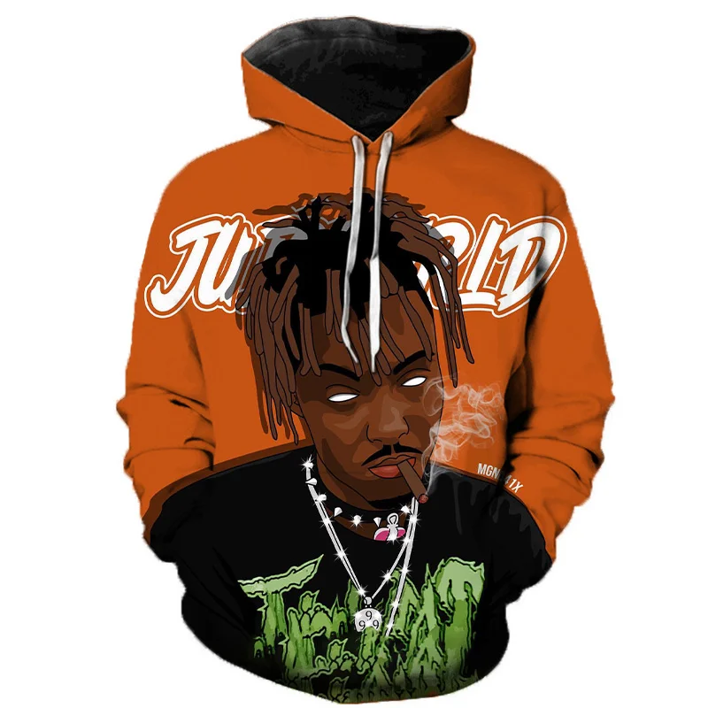 Juice WRLD 3D Print Hoodie Sweatshirts Rapper Harajuku Streetwear Hip Hop  Hoodies Men Women Autumn Fashion Casual Cool Pullover