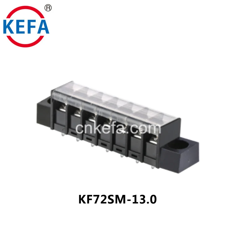 Blocanna teirminéil aon-ró a 13mm ó Kefa, ceanglóirí leictreacha le screwbholt ar phláta crua, blocanna teirminéil ardfhorghabhála le bárra