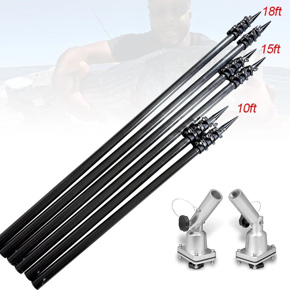Seehoo 15ft 18ft 20ft 22ft Carbon Fiber Telescopic Outrigger for Charter Fishing Pole Seehoo 15ft 18ft 20ft 22ft Carbon Fiber Telescopic Outrigger for Charter Fishing Pole