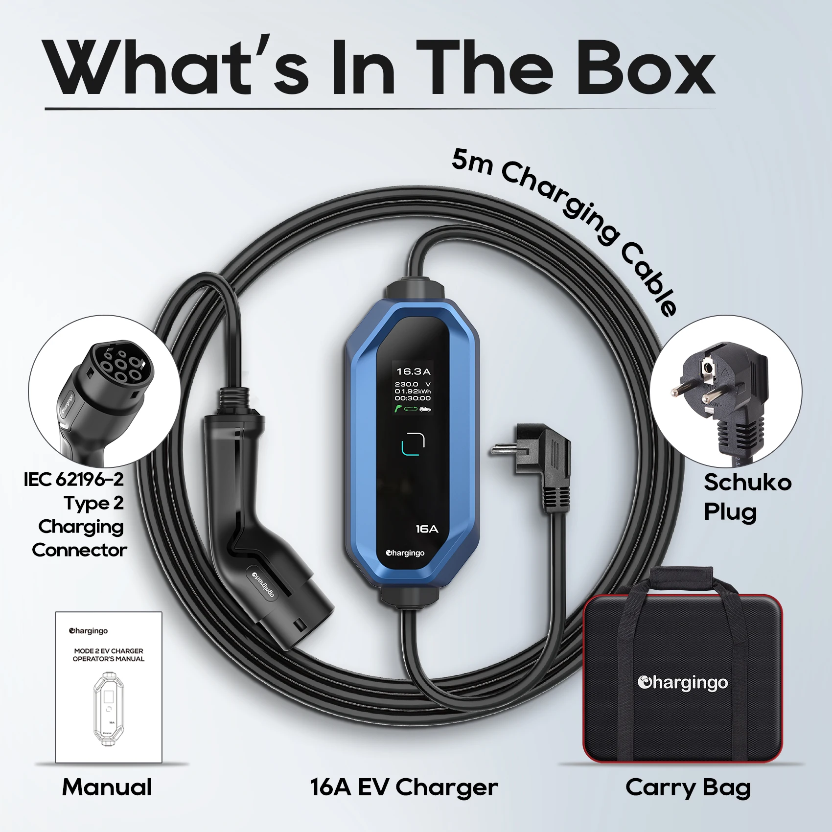 Type 2 Electric Car Ev Charging Station Portable Ev Car Charger Eu