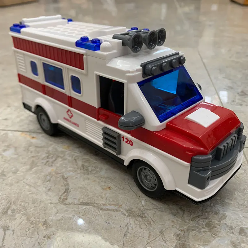 Ambulance Jouet Télécommandée 1:16 - Lumières, Sirènes, Portes Ouvrantes - Radio 2 Canaux - Pour Enfants 3+ Ans - Piles Non Incluses