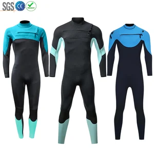 Custom Logo Men's 3/2 4/3Mm Chest Zip Wet Suit Neoprene Woman Man Zipless Snorkeling Surfing Wetsuit