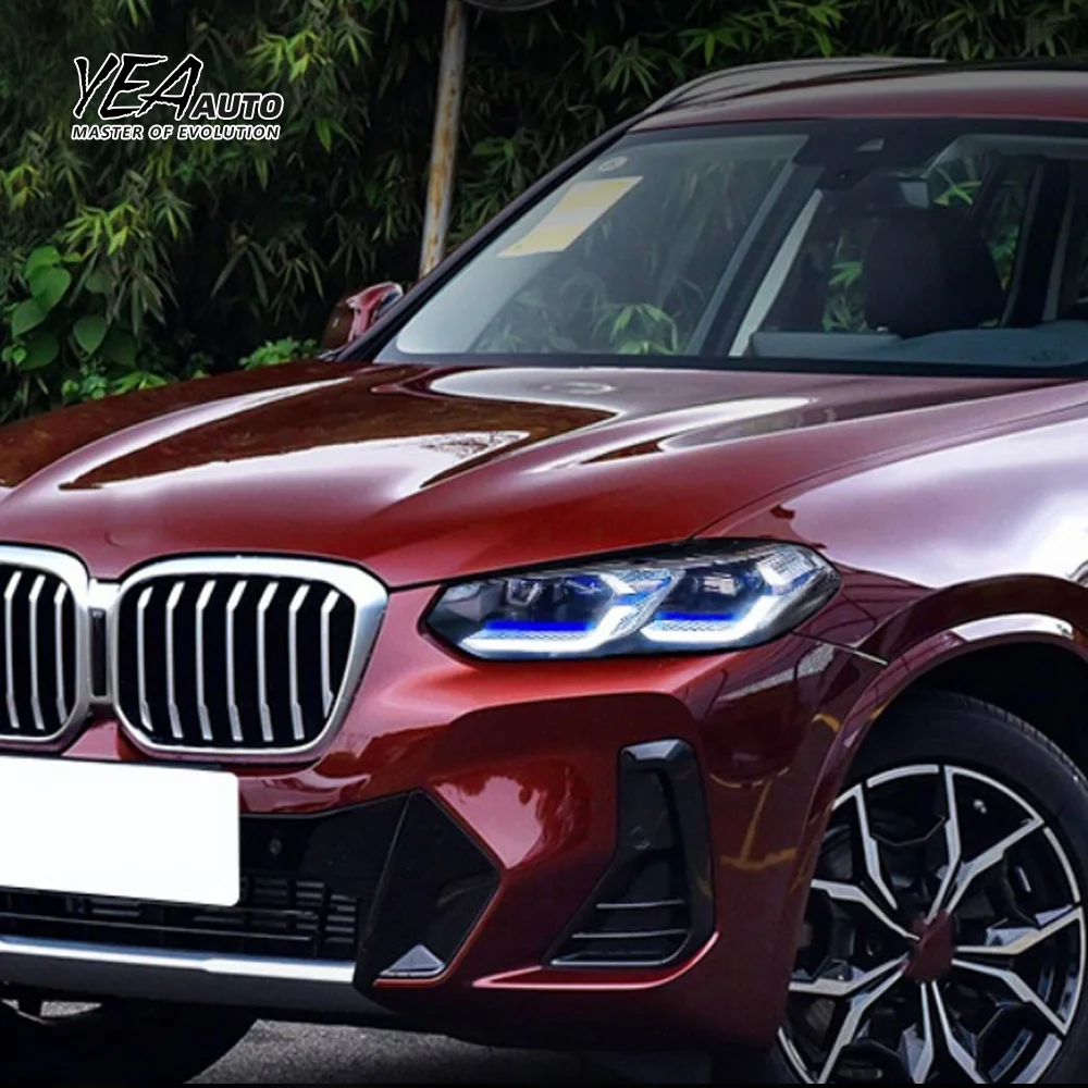 product modified head light led front lights for bmw x3 x4 g01 g08 headlight low to high car accessories 2018 2023 laser headlights-5