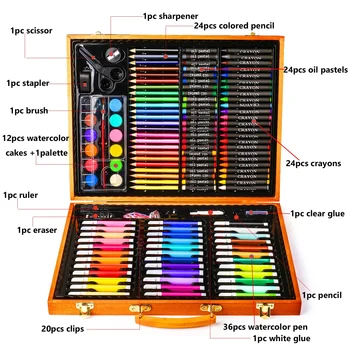 New Hot 150pcs/set Box Brush Painting Children's Drawing Box