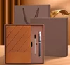 Brown notebook+pen