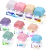 Macaron keycap keychain with transparent base